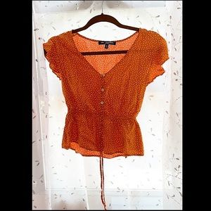 One Clothing Orange Blouse